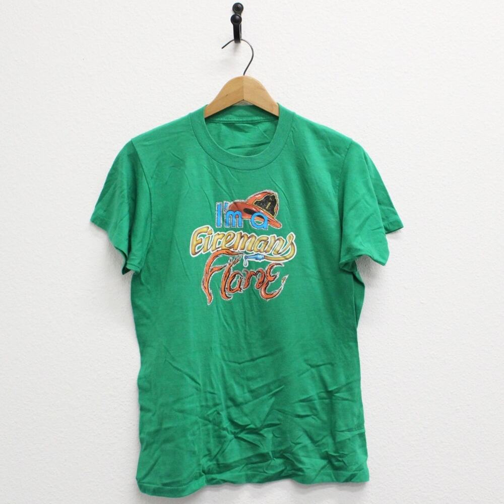 Vintage I'm A Fireman's Flame T Shirt Small